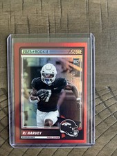 RJ Harvey Score 2025 Rookie Card Red 13/20 Near Mint/Mint