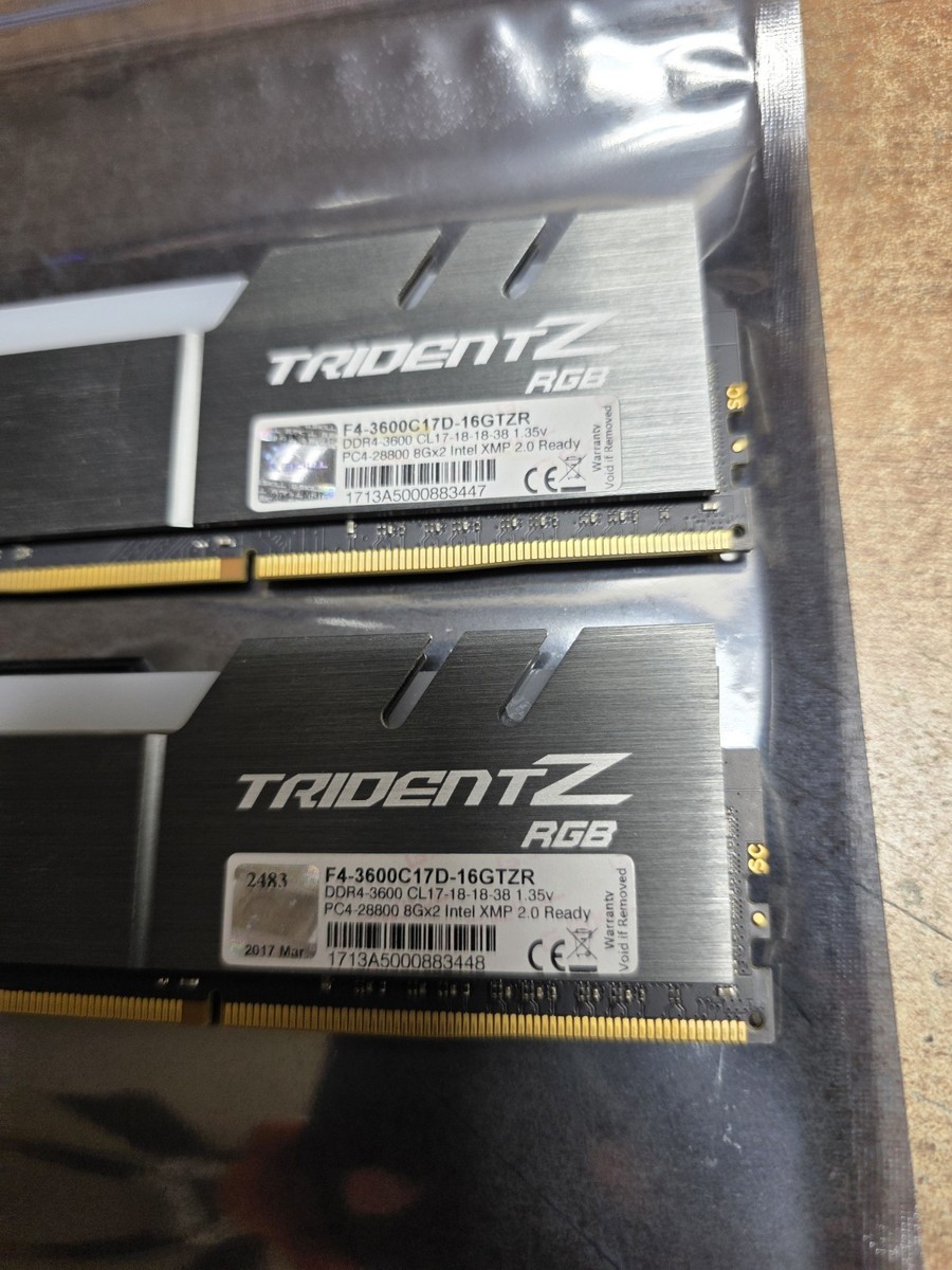 G. SKILL Trident Z RGB 16GB DDR4 3600 (PC4-17000) Memory (F4