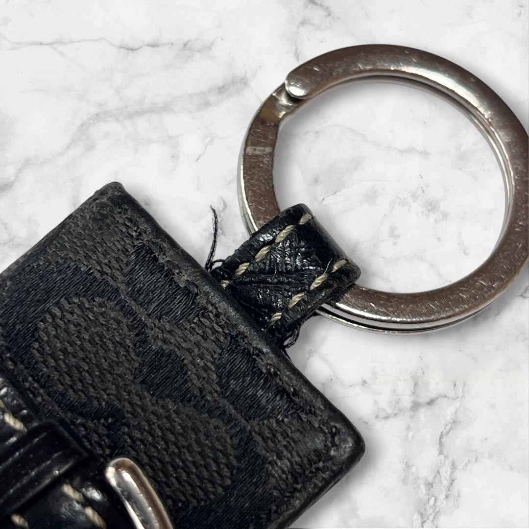 Coach Black Signature Picture Frame Charm Keychain Ba… - Gem