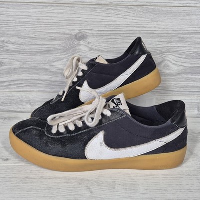 Nike Bruin React schwarz Wildleder Turnschuhe Gummisohle Herren Uk 8