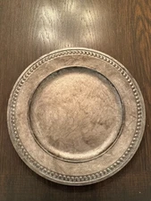 Set of 6 Pier 1 Charger Plates – Gunmetal | Heavy, Solid, Brand New