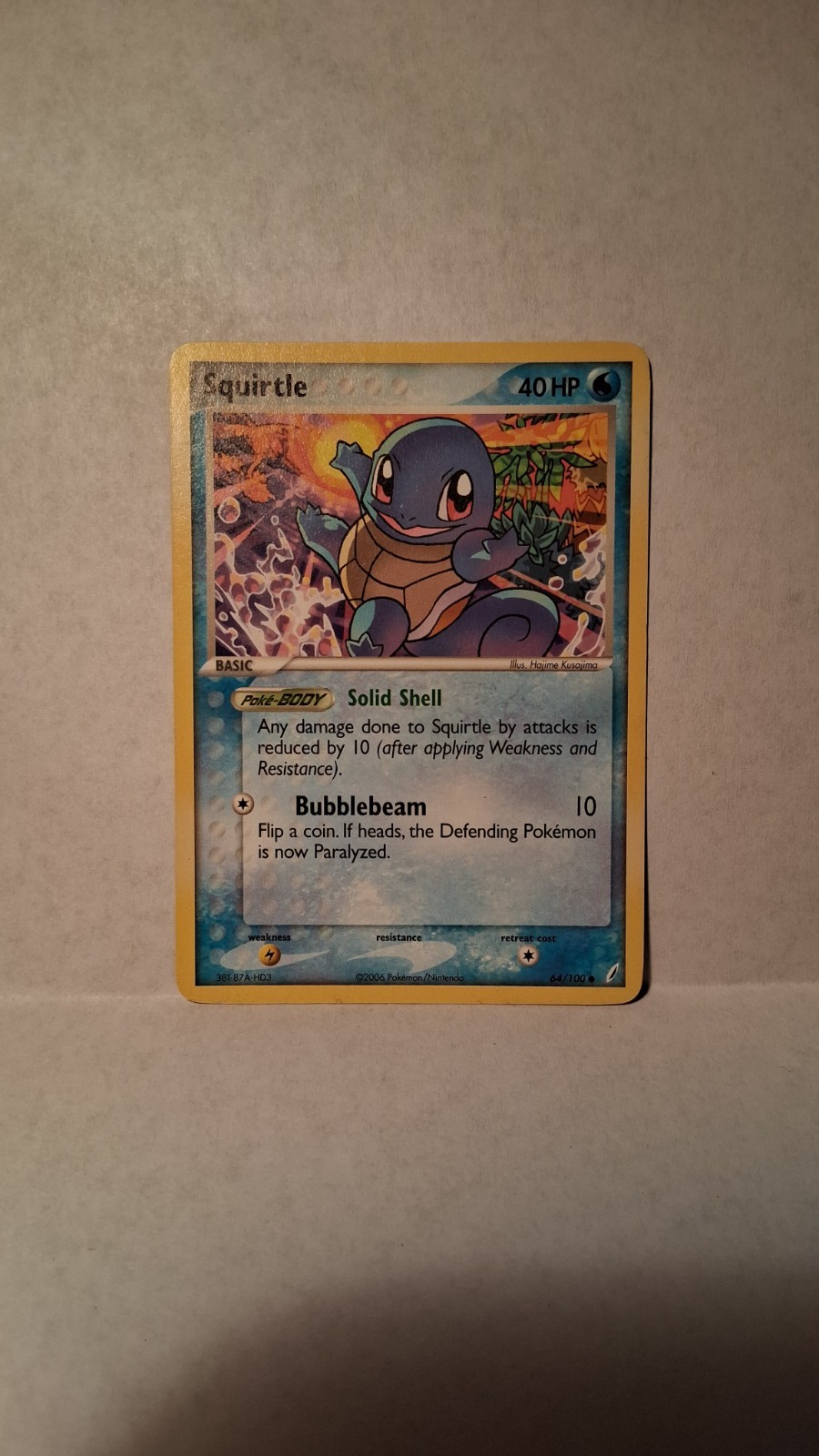 2006 Pokemon Card - SQUIRTLE - 64/100 - EX Crystal Guardians