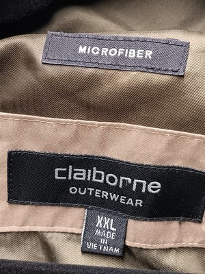 Claiborne Microfiber Jacket Mens XXL Y2K Utility Colorblock Retro