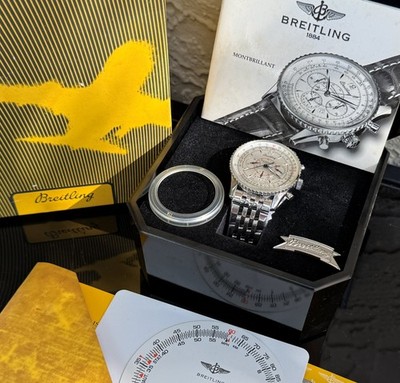 2001 Breitling Montbrillant Navitimer A41330 Watch w/Bracelet, Box, and Booklets