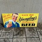New ListingVintage Yuengling Beer Sign Large Embossed Metal Tin Tacker  39" X 17"
