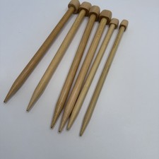 Clover Takumi Bamboo Single Pointed Knitting Needles Lot Size 13,15, x4-Size17's