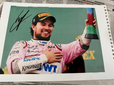 Sergio Perez Autogramm - Hand Taken - Barcelona 2018 