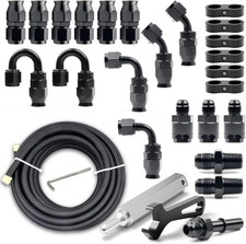 6an Ptfe Fuel Line Kit - 26ft Braided Hose For Ls Swap Efi E85 Injection