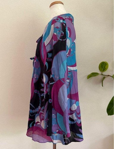 EMILIO PUCCI Caftan Top Cotton 100 Percent Size 34 oo358 Multicolor Japan Seller - Picture 2 of 6