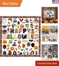 Happy Halloween Cutouts Set with 160 Glue Points   Perfect for DIY Decor