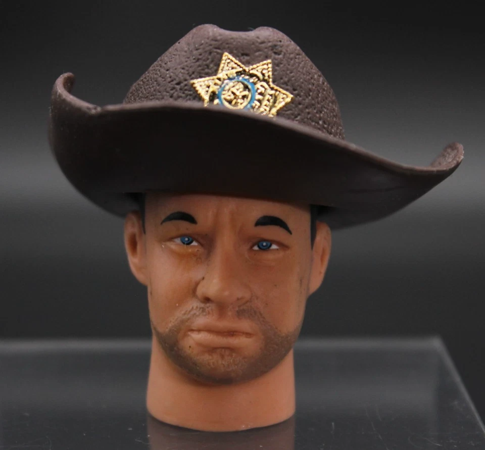 Sombrero de sheriff de policía escala 1/6 con insignia marrón para figuras de 12" 1:6 Foto 2 de 4