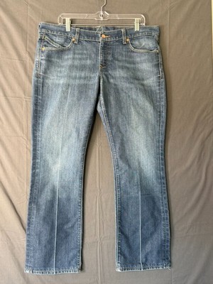 Old Navy The Diva Bootcut Jeans Women's 14 Medium Wash Distressed Y2K