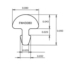 Jescar vorgeschnittener Edelstahl-Griffdraht, 25 Stück Packung, Typ FW43080-S