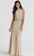 Adrianna Papell Art Deco Beaded Dress | sz 12