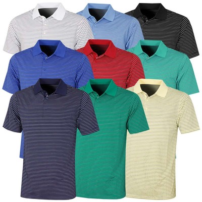 Bobby Jones Herren XH20 Zypresse Streifen Wicking Polohemd Golf 80%OFF