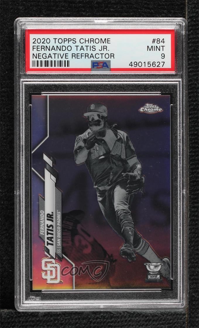 2020 Topps Chrome Negative Refractor Fernando Tatis Jr #84 PSA 9 MINT 04qy