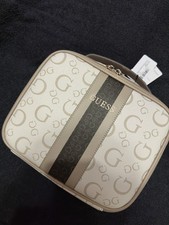 Guess cosmetic bag new, stone colour, fredericksburg travel top handle lunch bag