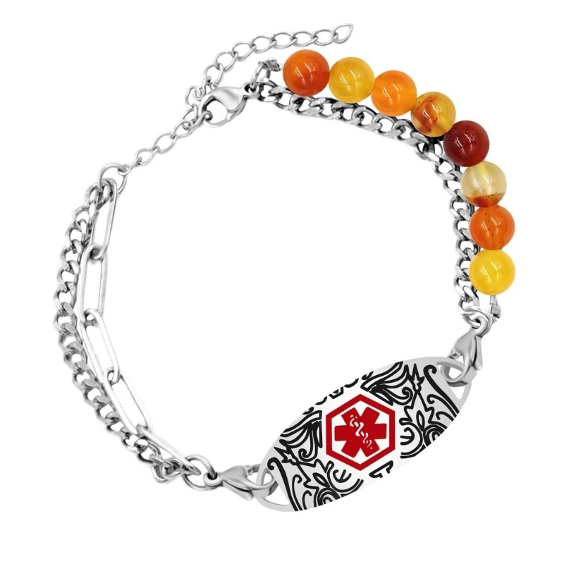 Stainless Steel Bracelet for Women and Men Double Layer Wristchain Jewelry image 4