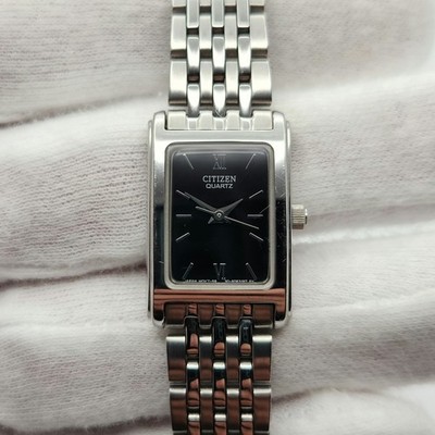 Citizen Ladies Silver Tone w/ Black Dial Quartz Watch | eBay display picture 2