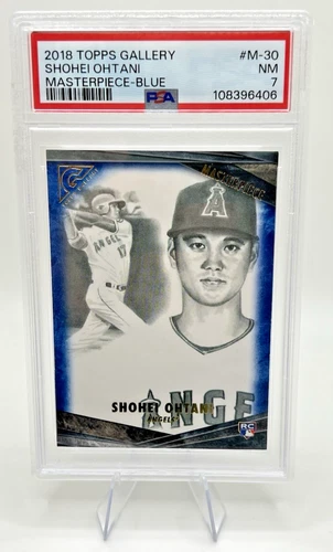 2018 Topps Gallery - Masterpiece Shohei Ohtani #M-30 Blue /99 (RC) PSA 7