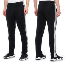 New Adidas Mens Tapered 3 Stripe Pants Size: XL Black/White DU1804