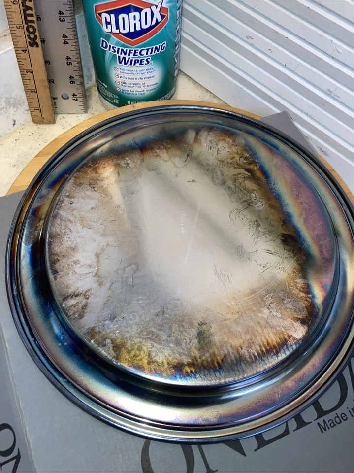 Круглый поднос Oneida Silverplate Ridgewood 12,5 дюйма 82022512A сделано в 🇺🇸 - Изображение 4 из 4