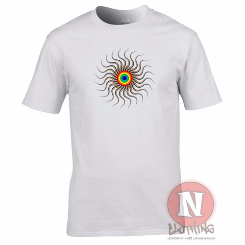 Regenbogen Spirale T-Shirt Raving LGBT LGBTQ Clubbing Festival DJ Techno Trance - Bild 3 von 3