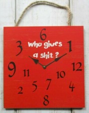 Funny Sign Home Wall Art Quote Plaque Gift Beer Wine Decor Who Gives a Sh t