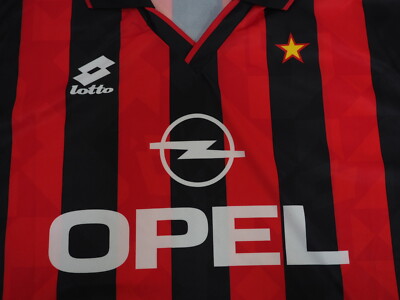 1994-1995 AC Milan Rossoneri ACM Jersey Shirt Maglia Home Opel