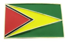 Guyana Flag Belt Buckle Guyanese Country National Father Mother Day Gifts Square