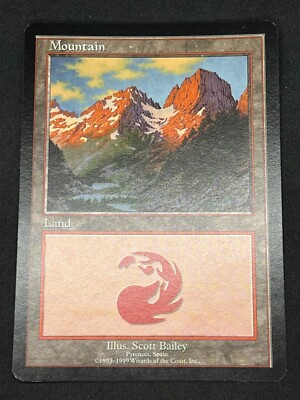 Magic the Gathering MTG Mountain Pyrenees, Spain Euro Land Red 1999 Promo