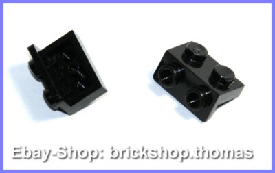 Lego 2 x Halterung Platte Winkel schwarz - 99781 - Bracket Black - NEU / NEW