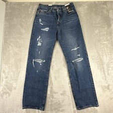 Levi's Premium 501 Jeans 90's Women's 27x32 Straight Fit Button Fly Blue Cotton