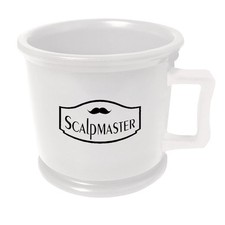 Scalpmaster Rubberized Shaving Mug Cup for Men's Shaving  Barber SC-MUG White