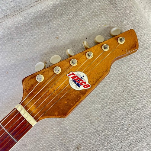 Teisco TRE-100 1965 Sunburst MIJ Built in Amp TRG-1 Gold Foil - Picture 11 of 13