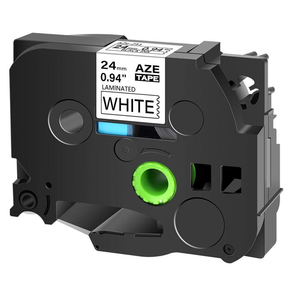 20PK Compatible con Brother TZ251 TZe-251 Cinta Etiqueta Negro Sobre Blanco 24mm 0.94"" Foto 3 de 4