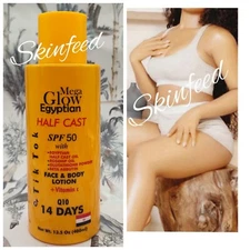 Mega glow egyptian face & body lotion [TIK TOK]400mlx1 spf 50 Super 👌 effective