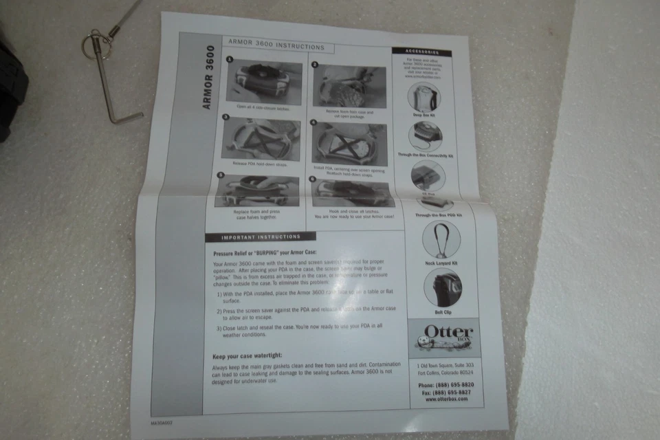 Otterbox Armor 3600 坚固通用 PDA 保护壳 3600-20-K1-UVG 带手带 全新 — 第 2/4 张图片