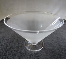 Lovely Quality Martini / Conical Shape Glass Centerpiece Footed Dish Fruit Bowl