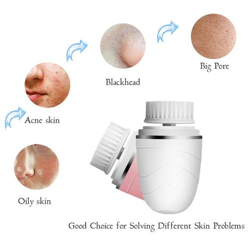 Cepillo de limpieza facial eléctrico limpieza facial impermeable suave masaje de poros profundos - Imagen 2 de 12