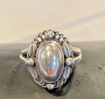 Georg Jensen Sterling Moonlight Blossom Ring # 1A | eBay