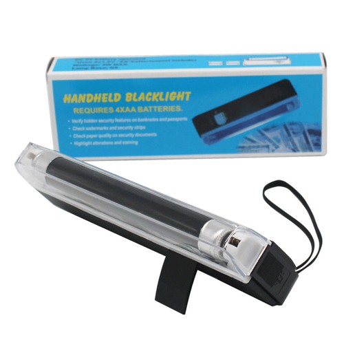 Black Portable 365nm Long wave UV Lamp light for Fluorescence Banknotes Stamps - Picture 6 of 8