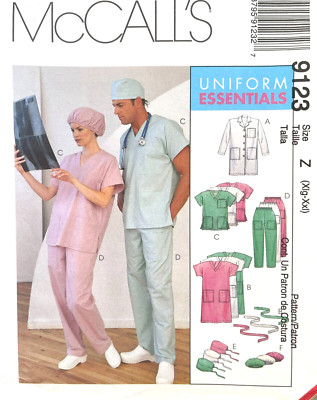 1990's McCall' Misses' Lab Coat,Dress,Top,Pants Pattern 9123 Size XL-XXL UNCUT