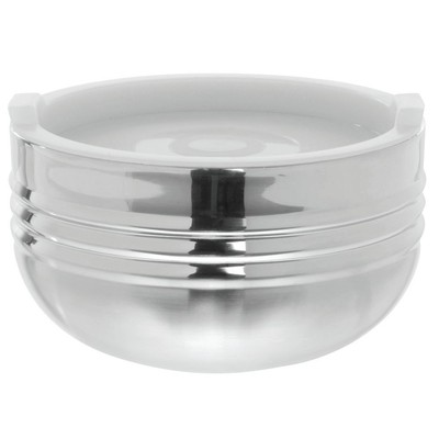 Bon Chef 9318 Stainless Steel 3 Wall Cold Wave Bowl with Stacking Cover, 1.7