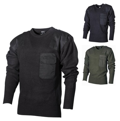 BW Pullover mit Brusttasche Bundeswehr Strickpullover Arbeitspulli 48-64
