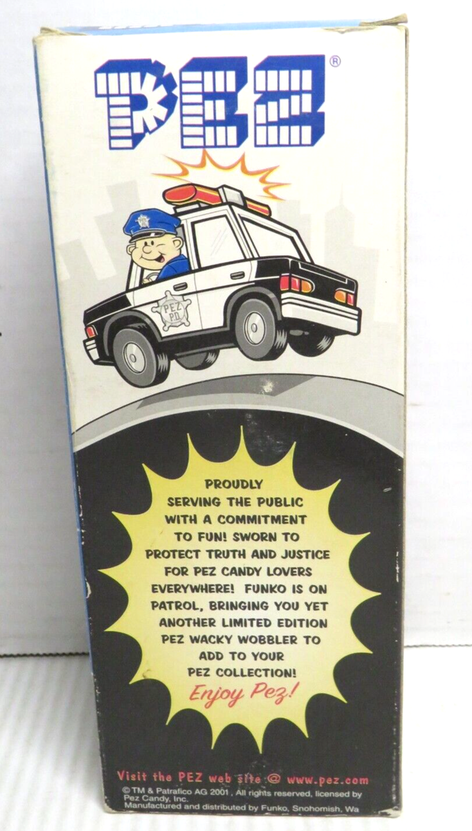 MIB 2001 PEZ POLICEMAN FUNKO WACKY WOBBLER BOBBLE HEAD FIGURE