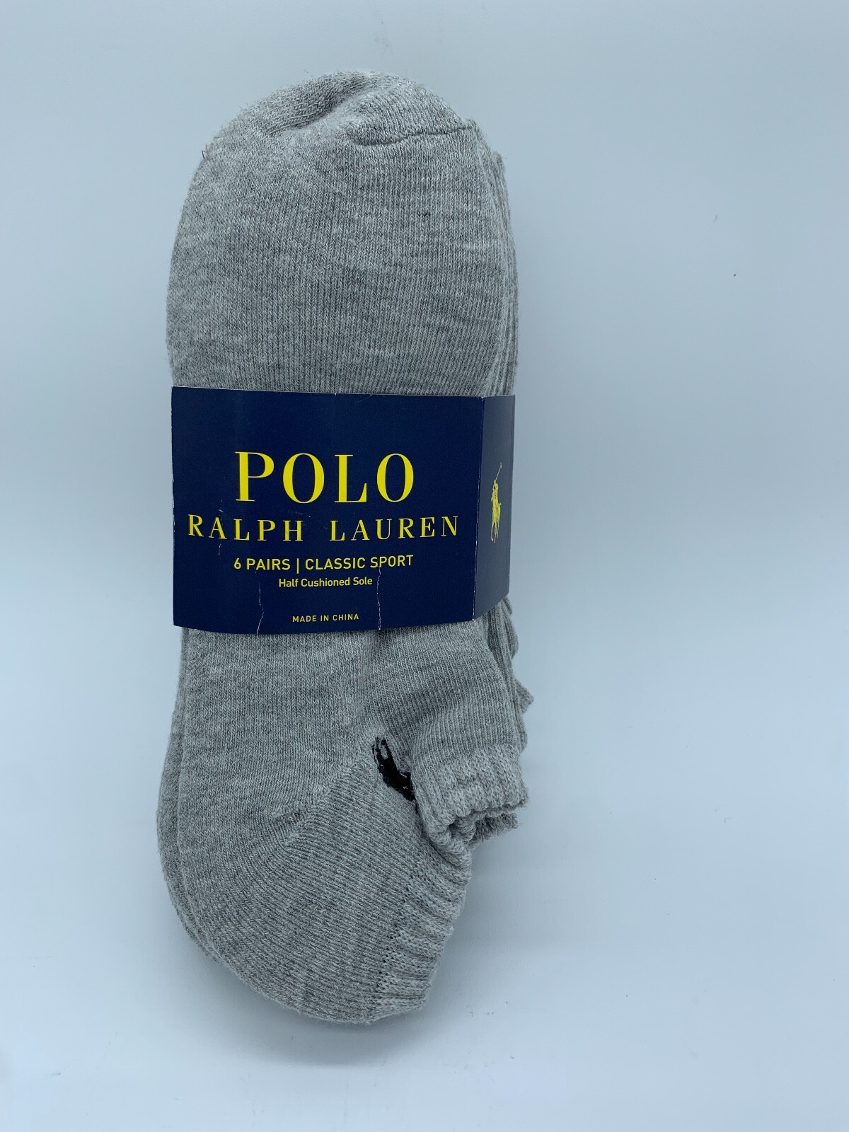 NEW 6 PAIRS MENS POLO RALPH LAUREN NO SHOW SOCKS CLASSIC SPORT 1013