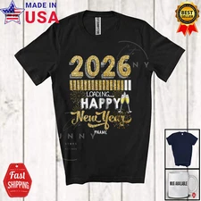 Happy New Year 2026 Loading; Amusing Custom Name Family Friends; Fireworks Shirt
