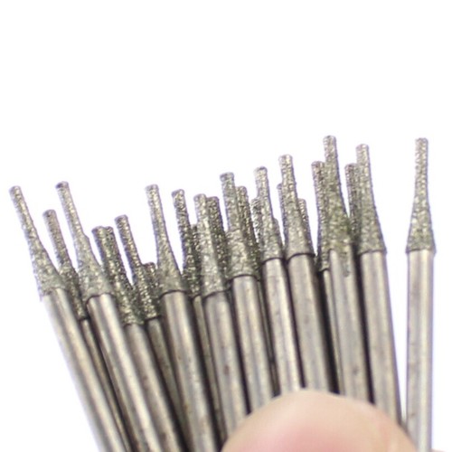 30 pz punte da trapano diamantato lapidario 1,2 mm bave da intaglio per pietra - Foto 5 di 7