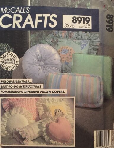UC 8919 Pillow Covers Booklet Sewing Pattern Ruffled Shirred Box Pillow